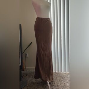 Finesse Brown Pencil Maxi Skirt